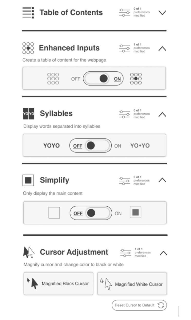 Expanded view of the new User Interface Options main panel